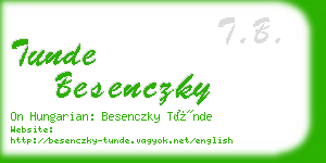 tunde besenczky business card